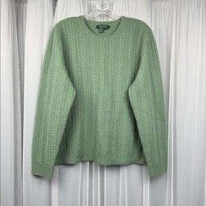 Lauren Ralph Lauren Green Cable Knit Sweater